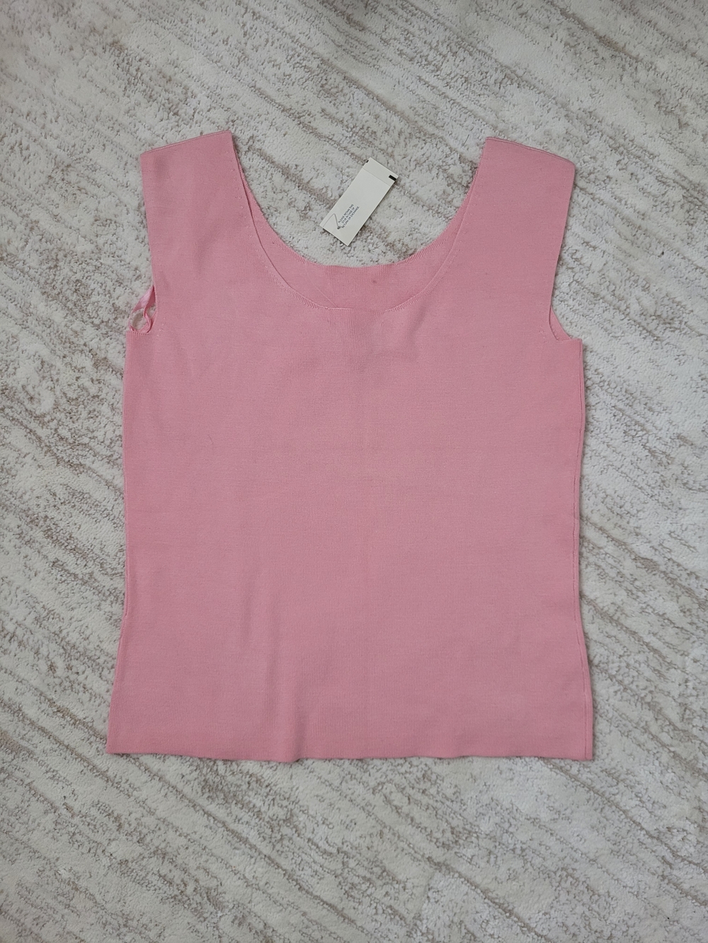 Ann Taylor Pink Scoop Neck Knit Tank